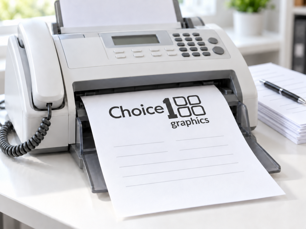 Fax machine sending a document with a cover sheet